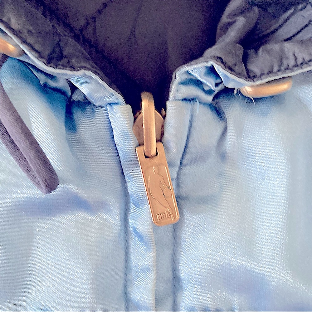 Vintage Reversible Los Angeles Lakers Jacket Size S Baby Blue Hardwood Classics - Picture 11 of 16